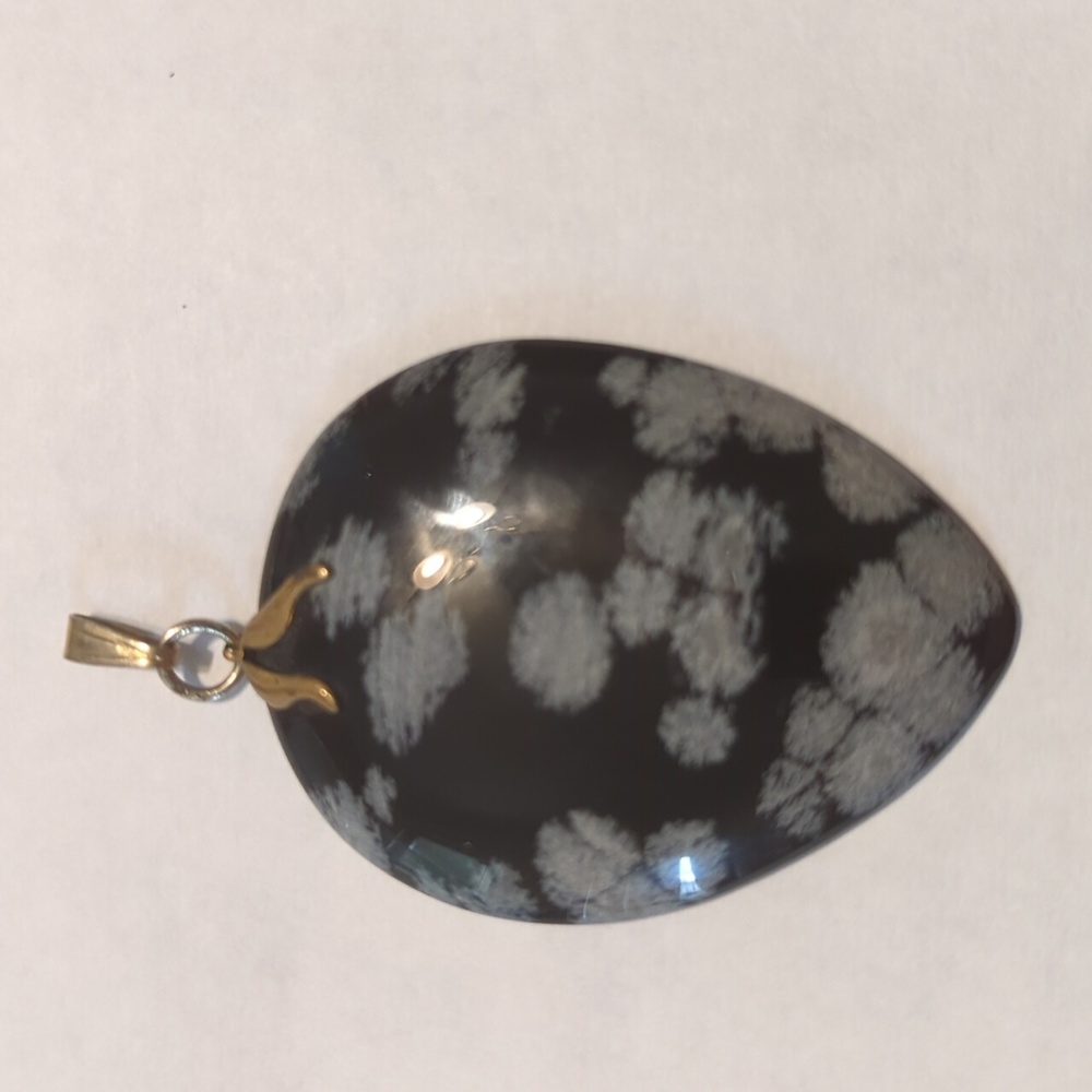Vintage teardrop  gem pendant